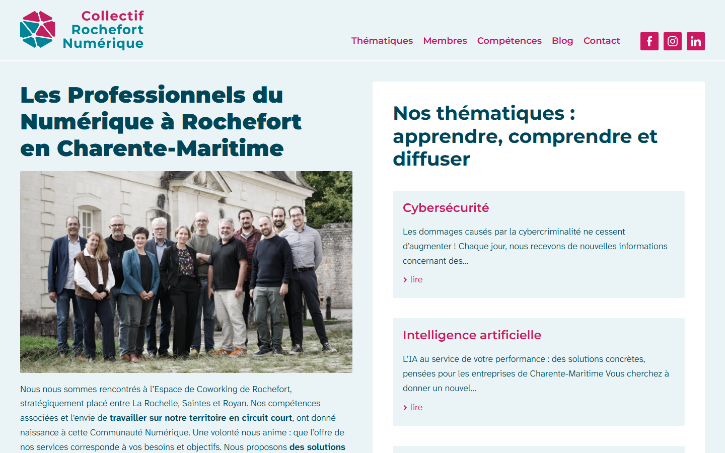 Aperçu du site de COLLECTIF ROCHEFORT NUMERIQUE