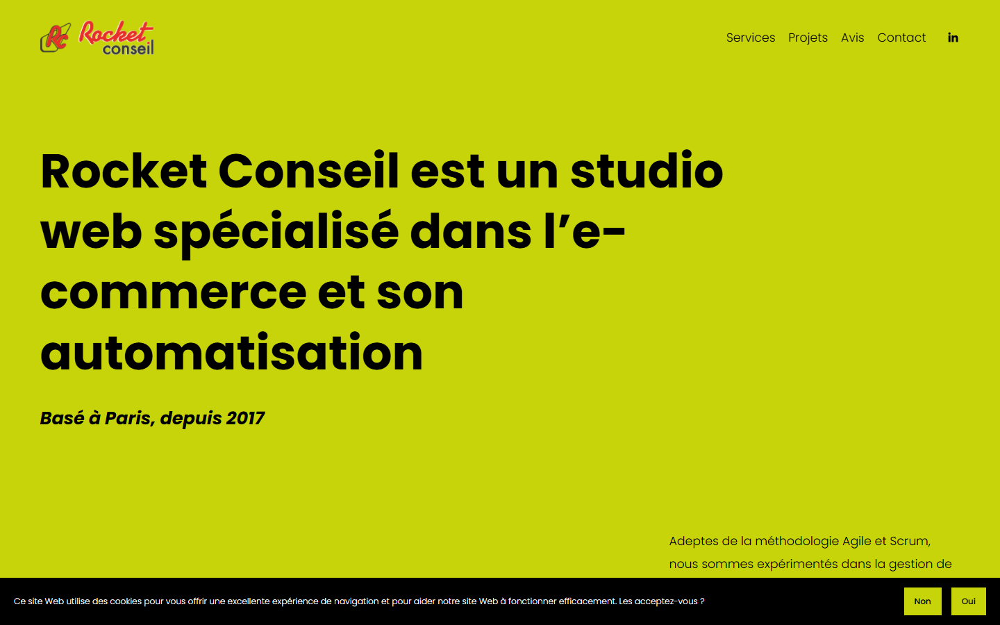 Aperçu du site de ROCKET CONSEIL