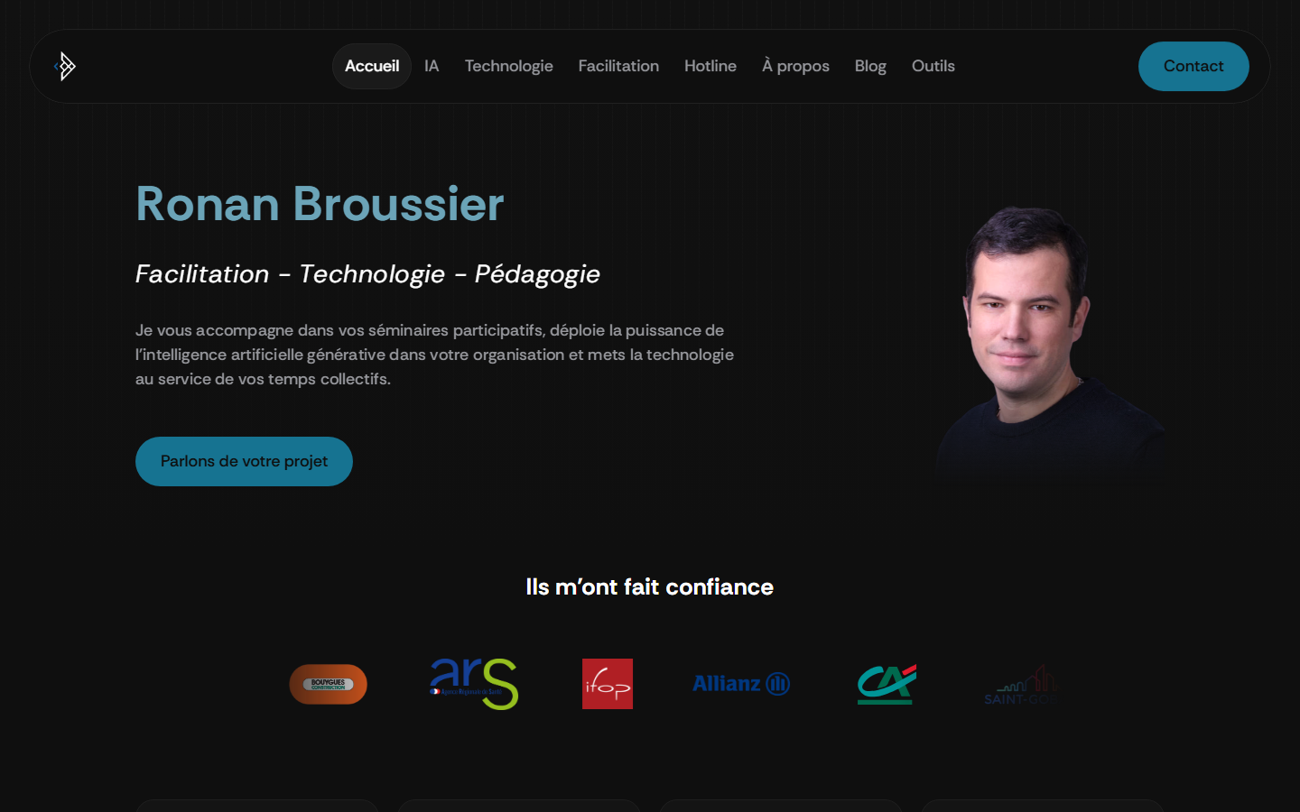 Aperçu du site de Ronan Broussier EI