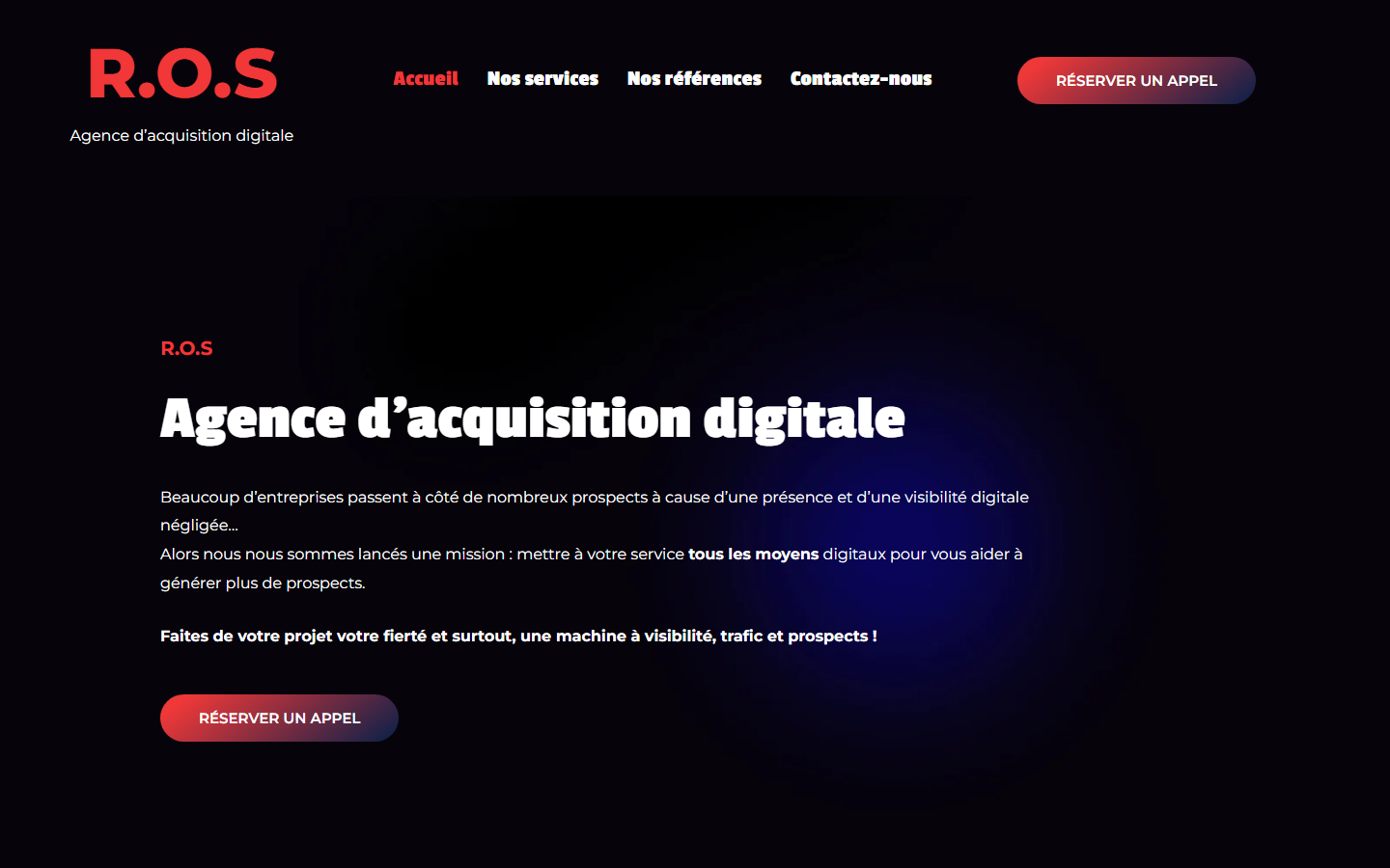 Aperçu du site de ROS Agency