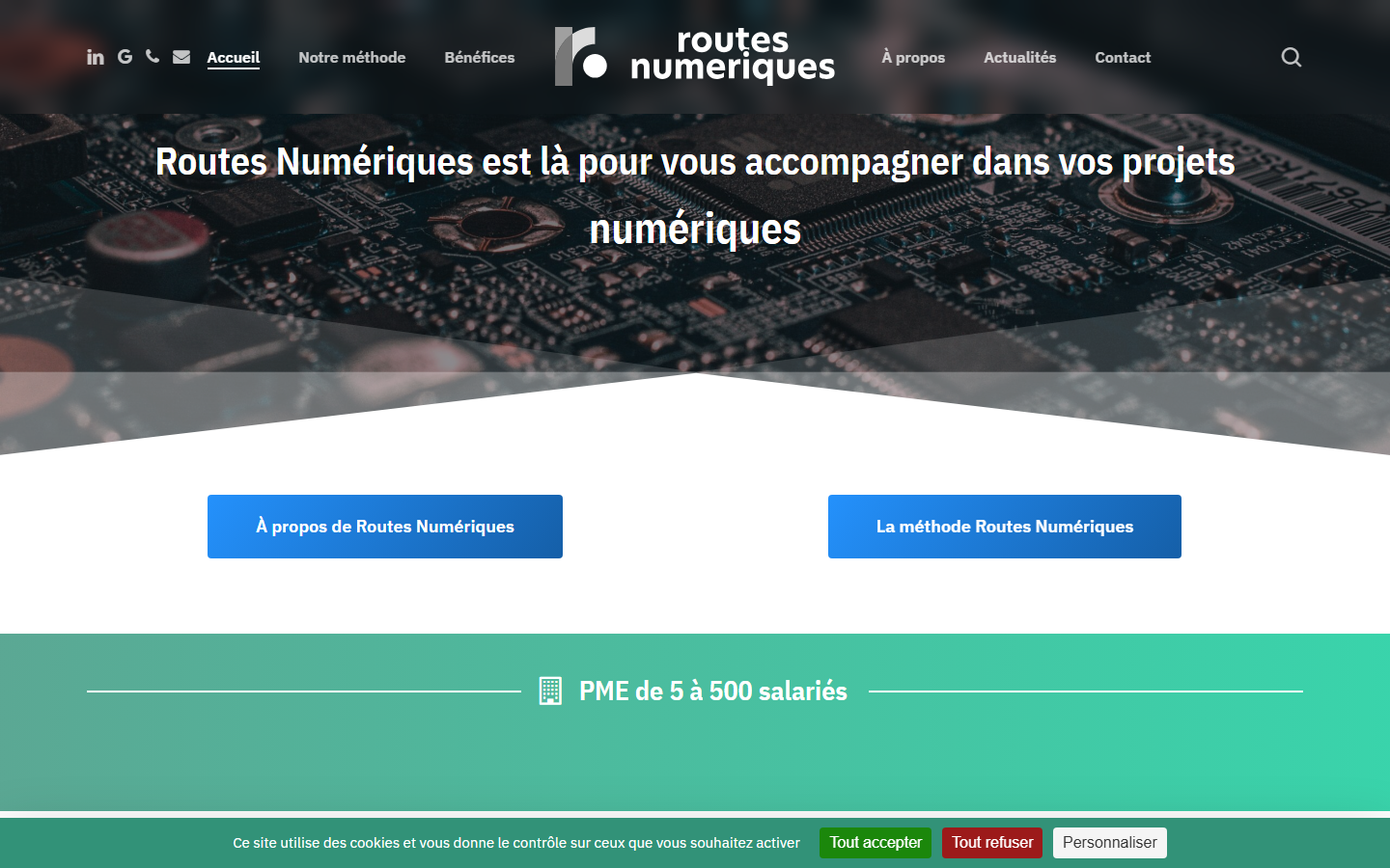 Aperçu du site de ROUTES NUMERIQUES