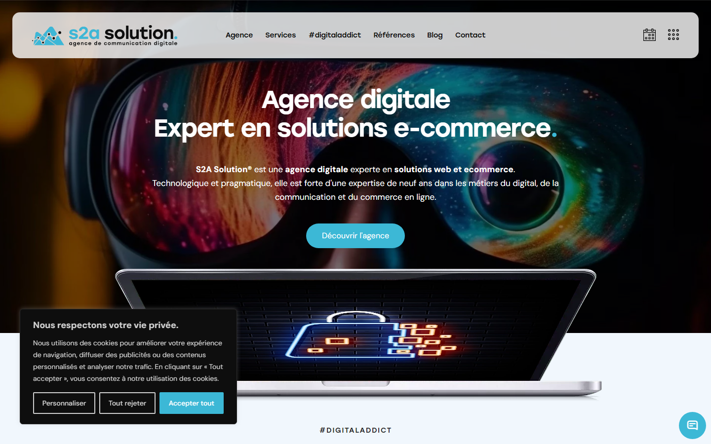 Aperçu du site de S2A SOLUTION