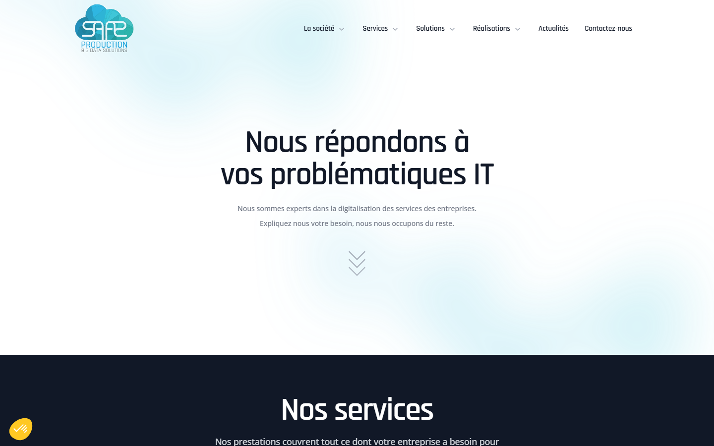 Aperçu du site de SAAS PRODUCTION