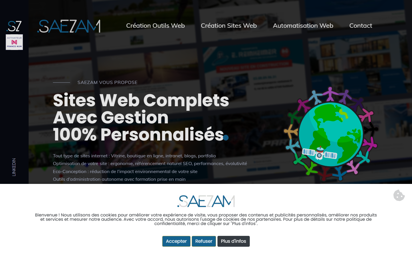 Aperçu du site de SAEZAM WEB & PRINT