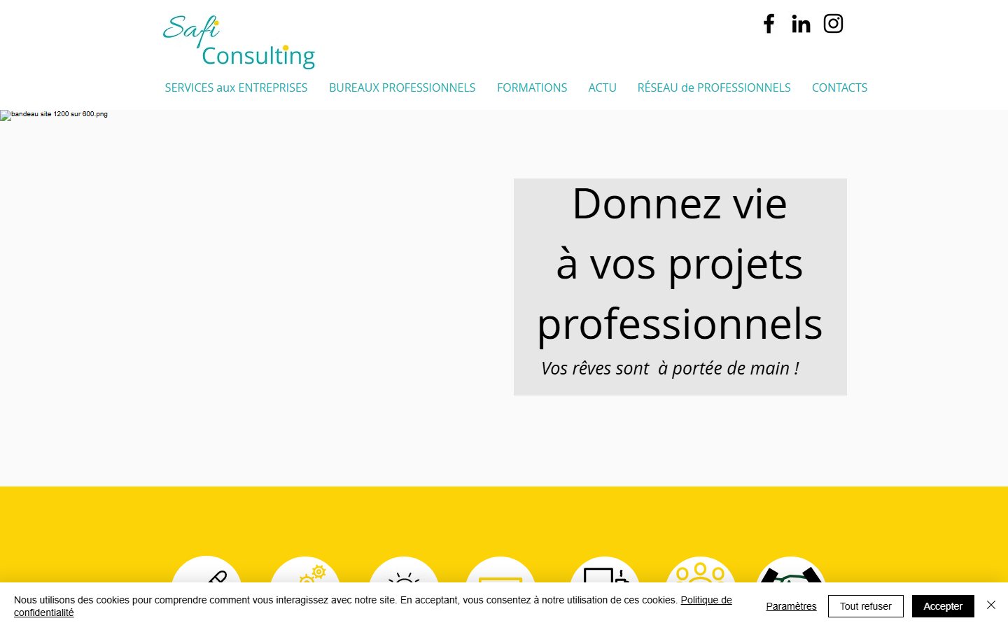 Aperçu du site de Safi Consutling