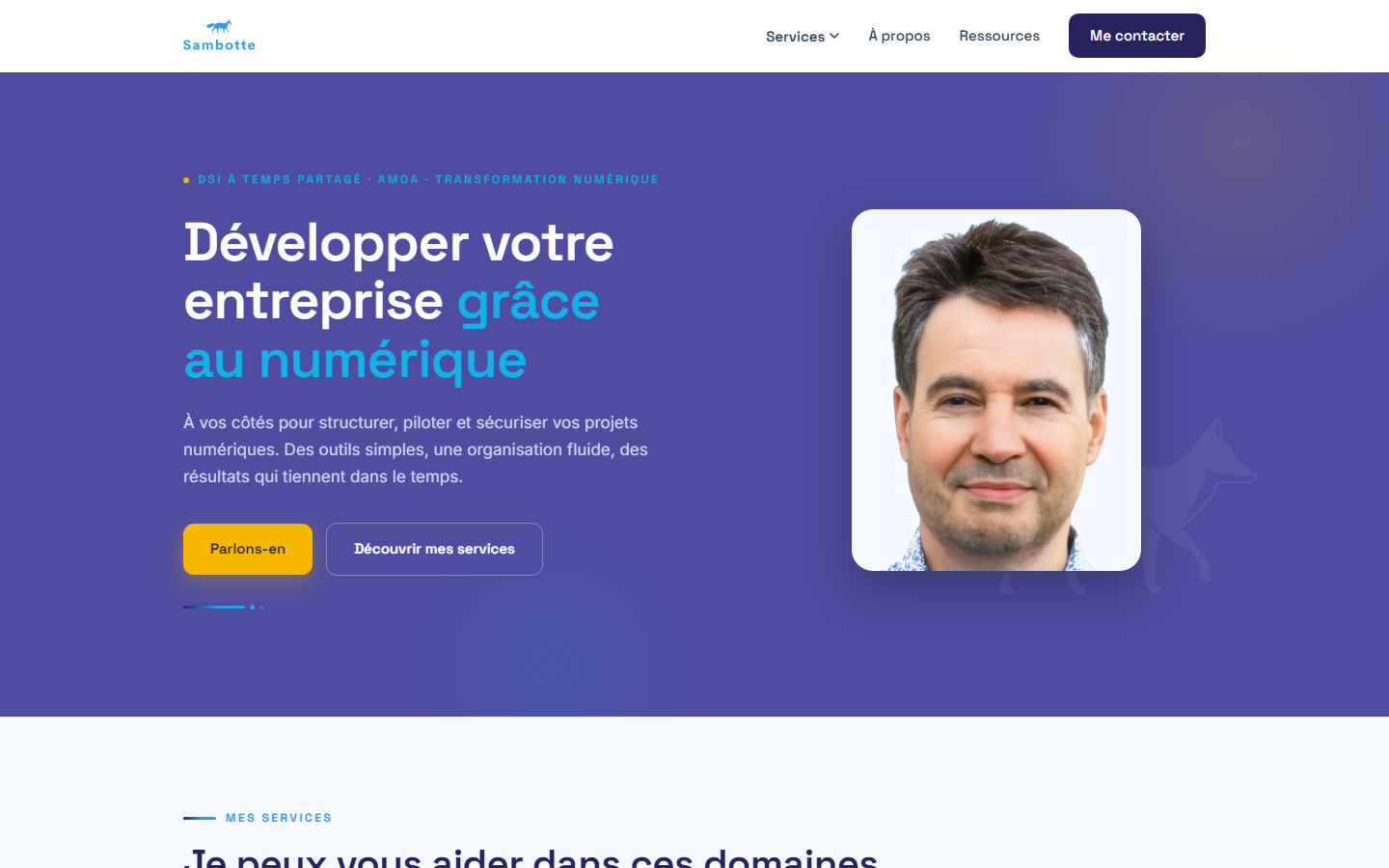Aperçu du site de Tony Frebault - Sambotte