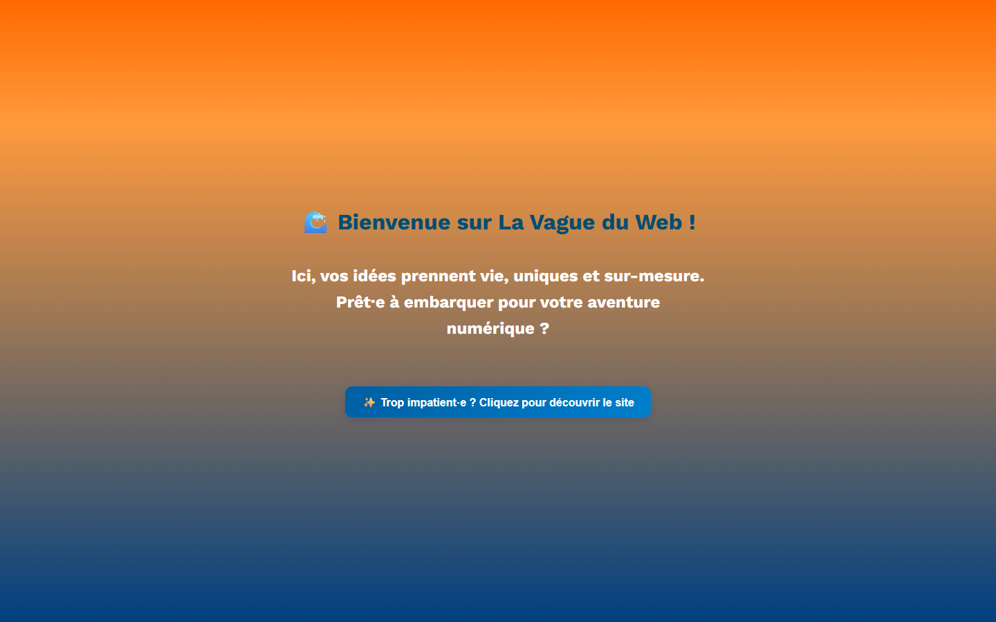 Aperçu du site de La Vague du Web