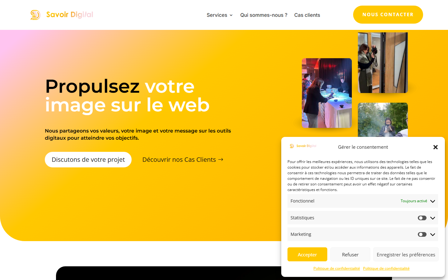 Aperçu du site de Savoir Digital