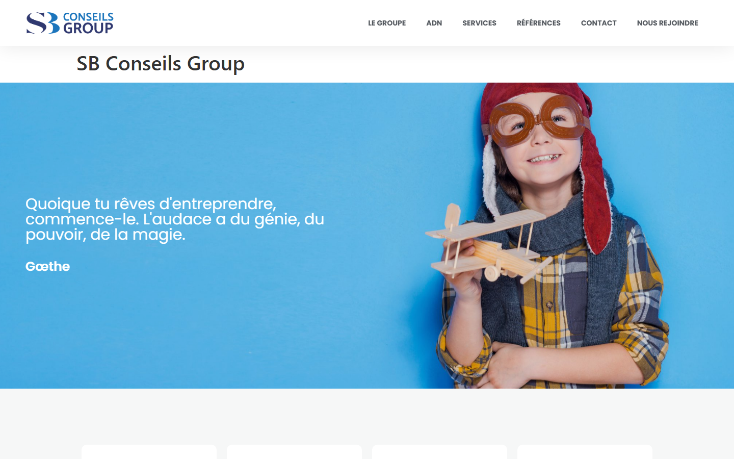 Aperçu du site de SB CONSEILS