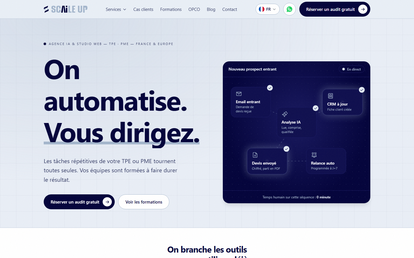 Aperçu du site de SCAILE UP