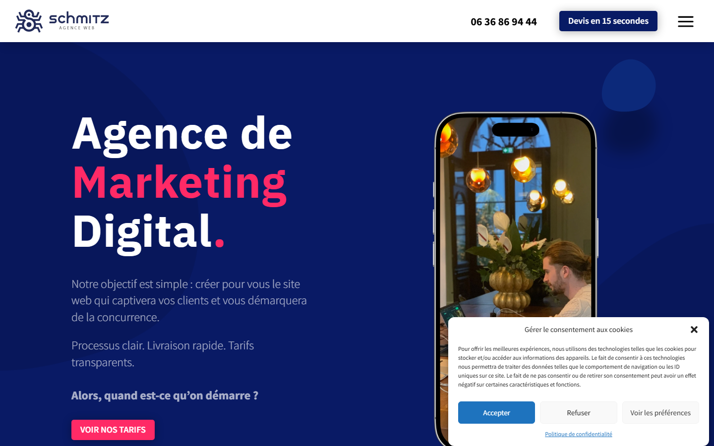 Aperçu du site de Schmitz Agence Web