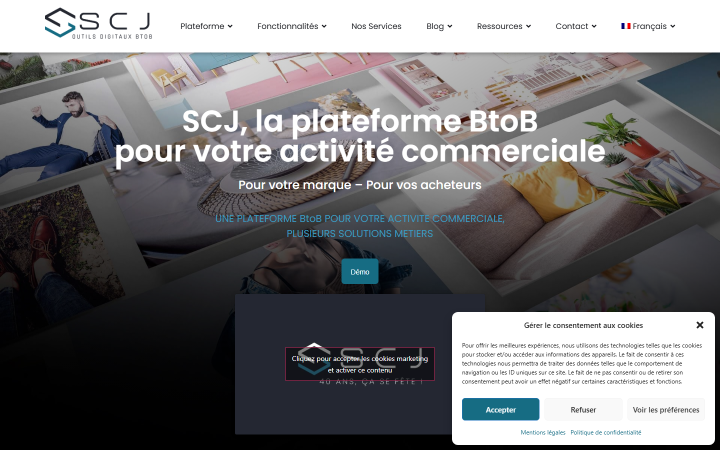 Aperçu du site de SCJ INFORMATIQUE