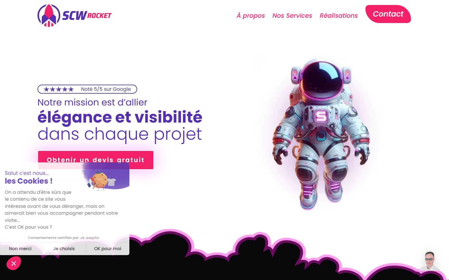 Aperçu du site de SCW Rocket