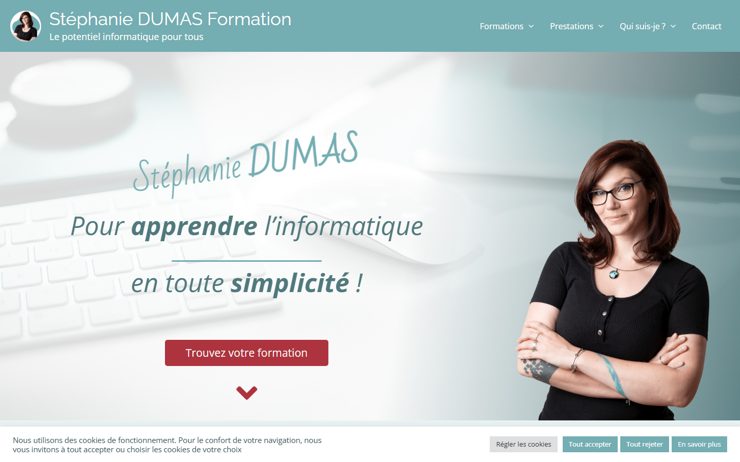 Aperçu du site de Stéphanie Dumas - Formation informatique
