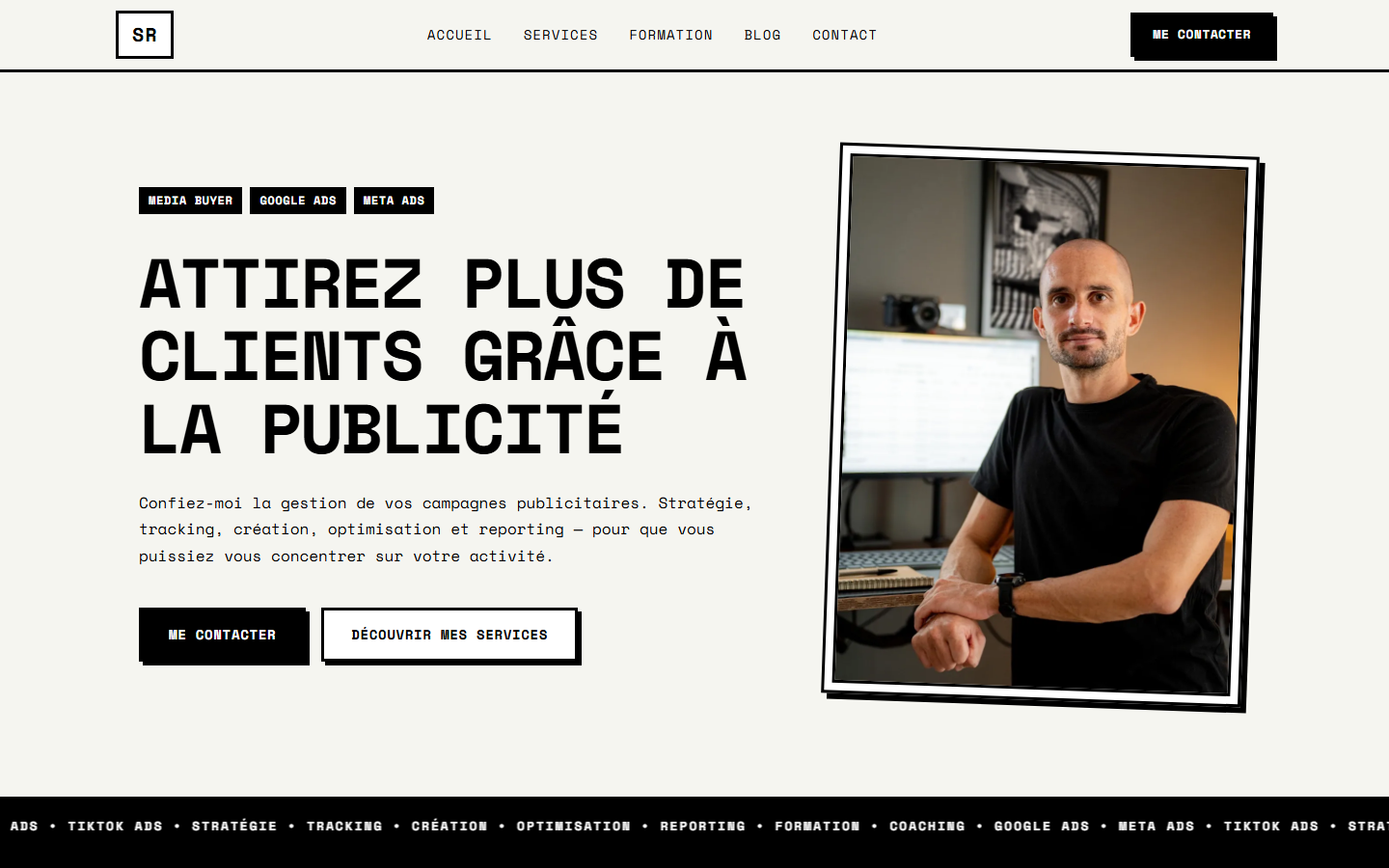Aperçu du site de Sébastien Rech