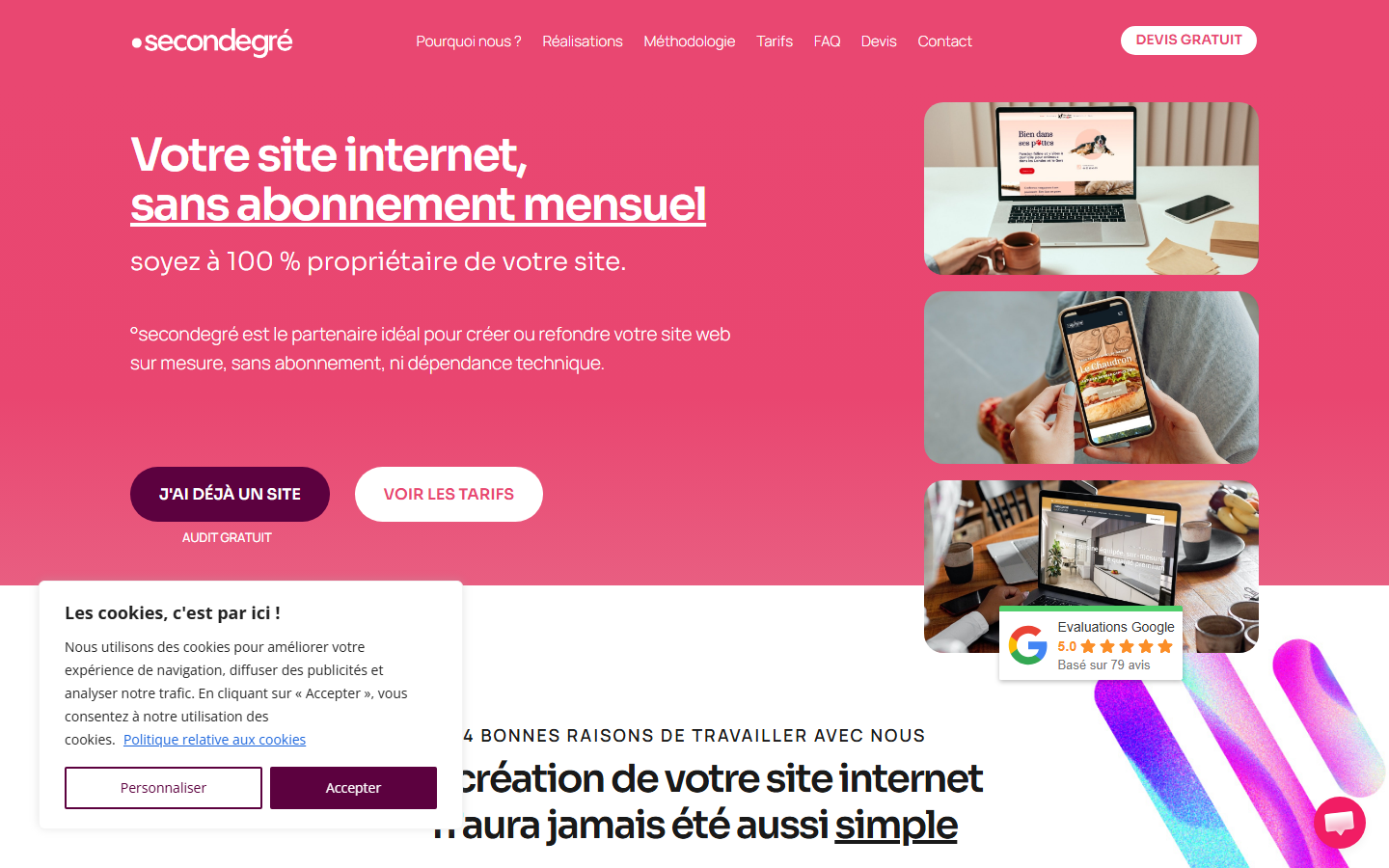 Aperçu du site de SECOND DEGRE