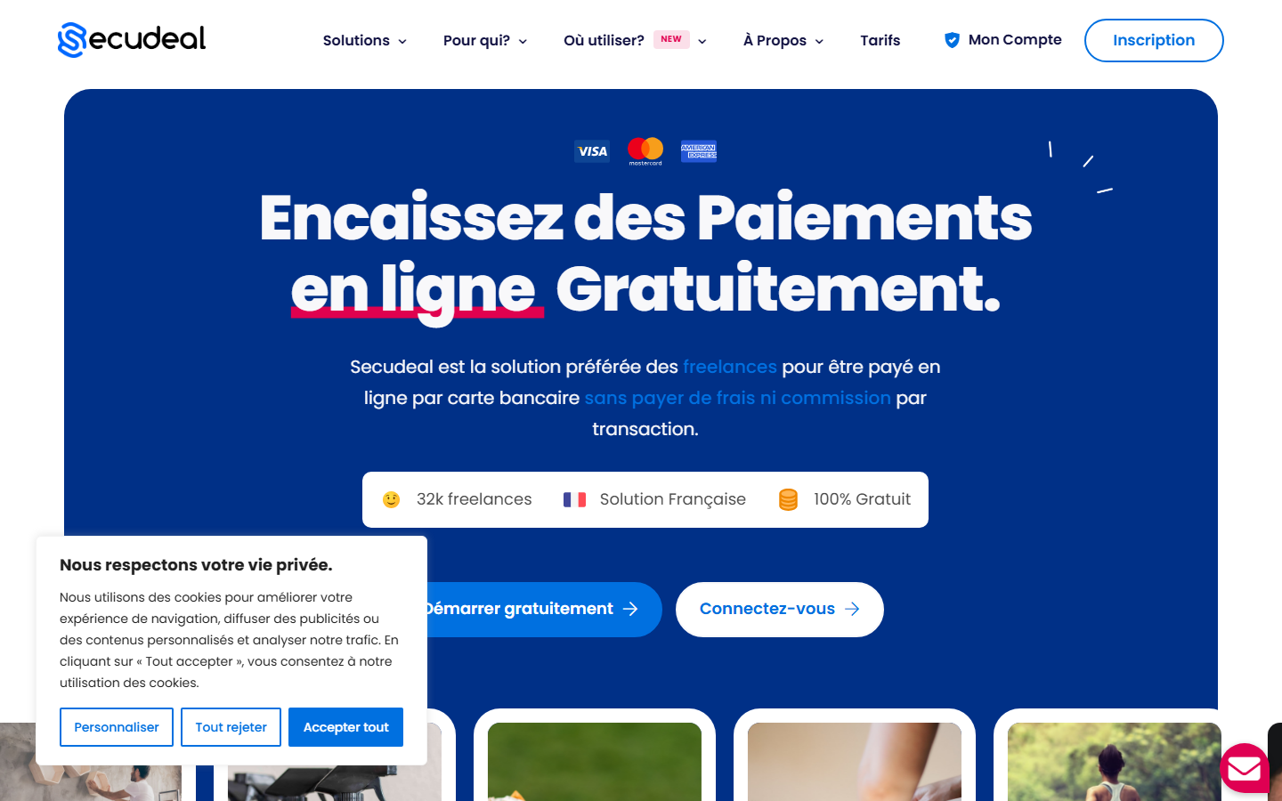 Aperçu du site de SECUDEAL