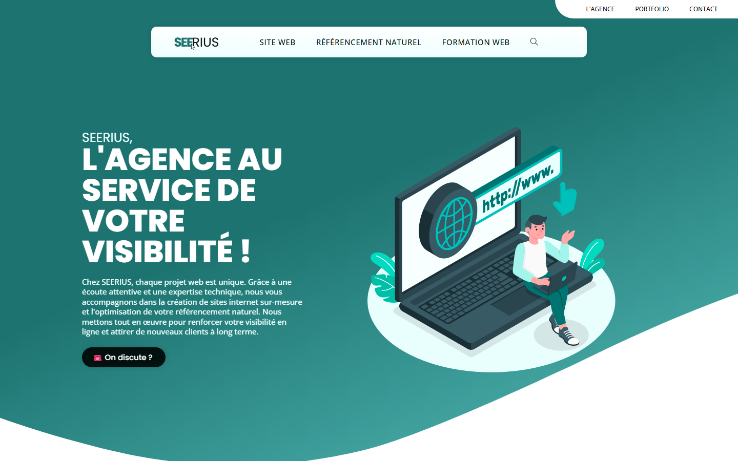 Aperçu du site de SEERIUS