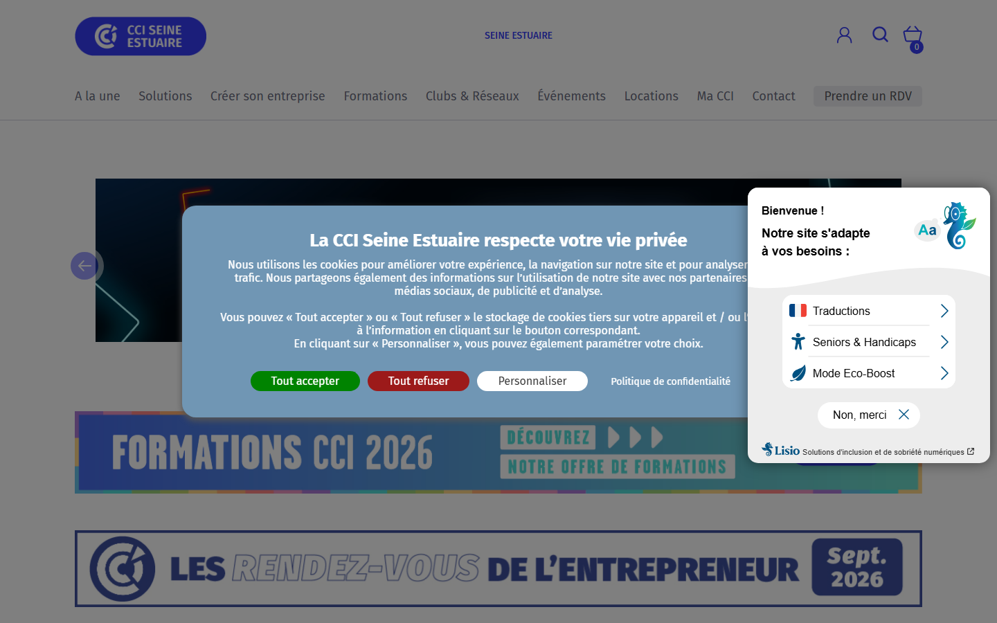 Aperçu du site de Chambre de commerce et d'industrie Seine-Estuaire