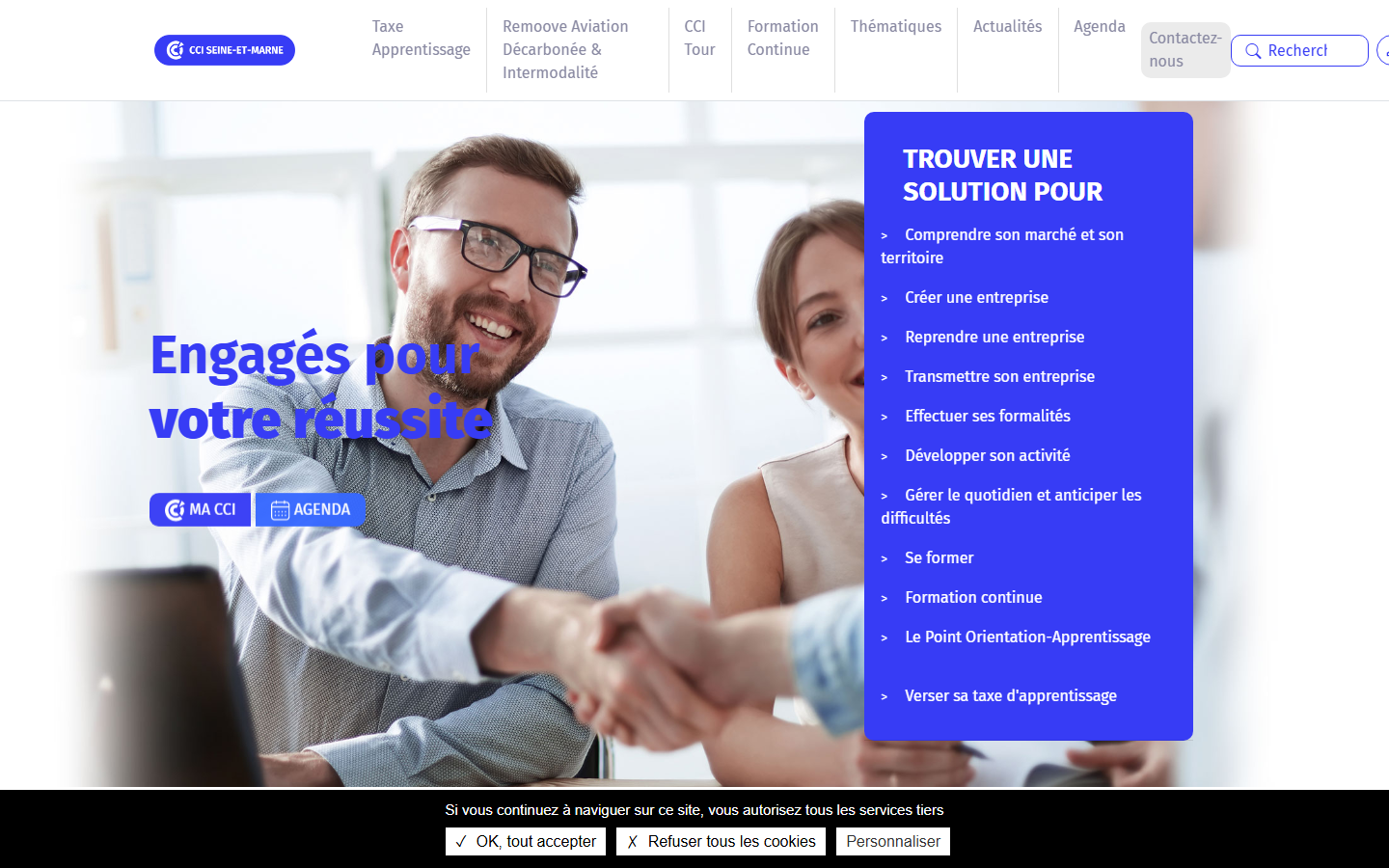 Aperçu du site de CCI Seine-et-Marne