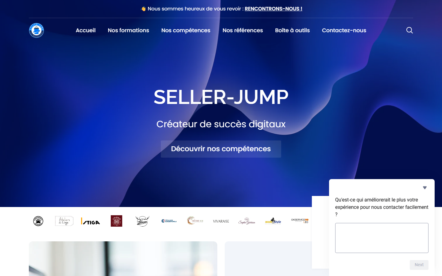 Aperçu du site de Seller-jump