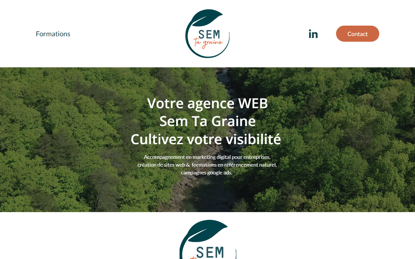 Aperçu du site de SEM ta graine