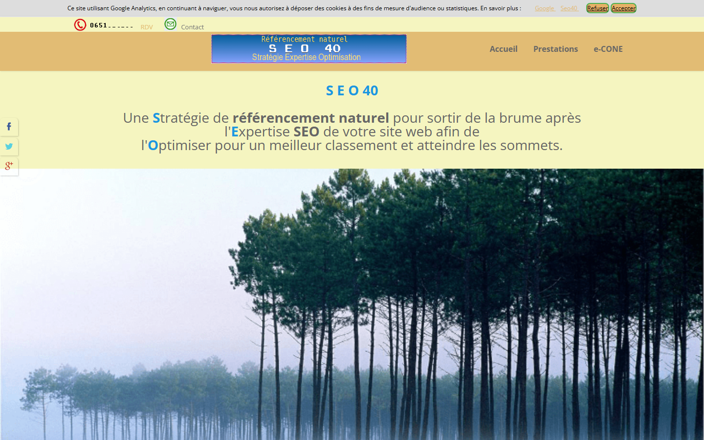 Aperçu du site de Christophe RICHERT référenceur webmaster SEO40 - référencement seo local 40 - assistance fiche google