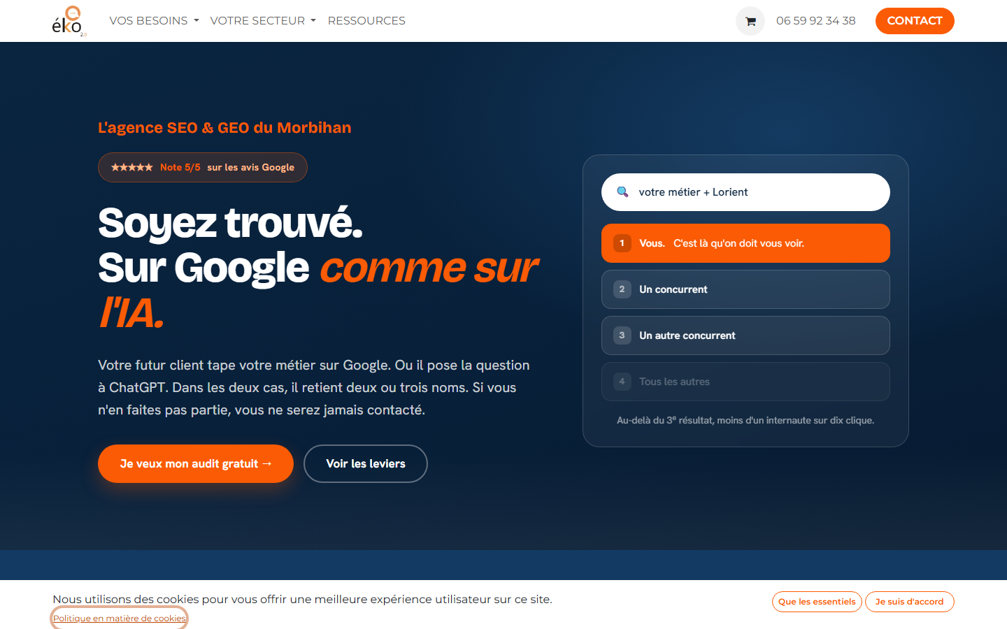 Aperçu du site de éKo 2.0