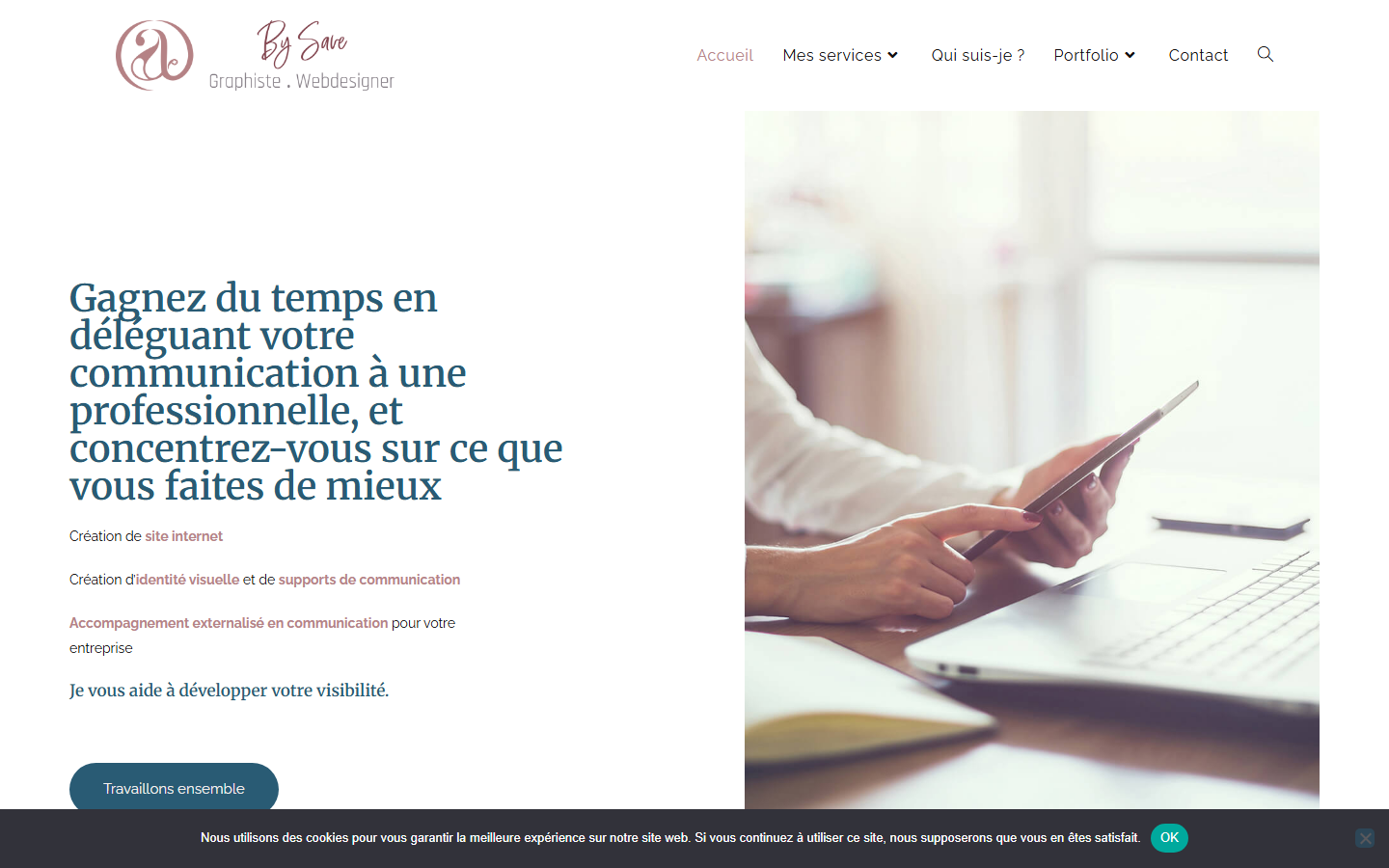 Aperçu du site de BY SAVE - GRAPHISTE WEBDESIGNER - SEVERINE ALLART