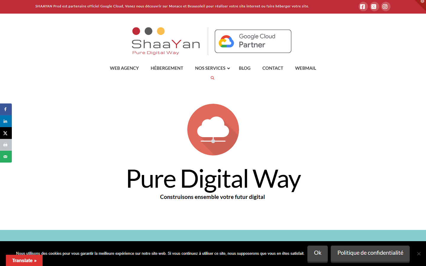 Aperçu du site de Shaayan Production
