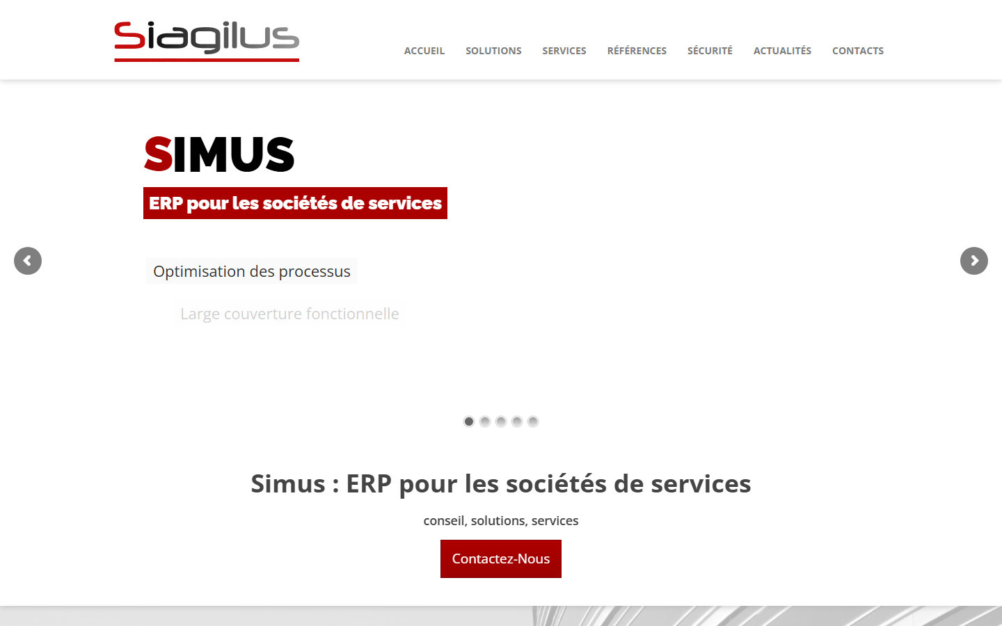 Aperçu du site de SIAGILUS