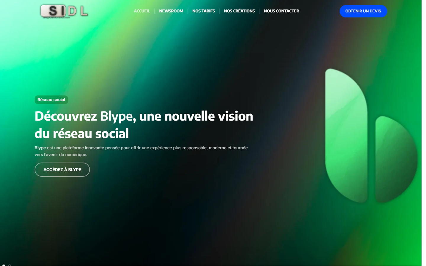 Aperçu du site de SIDL CORPORATION