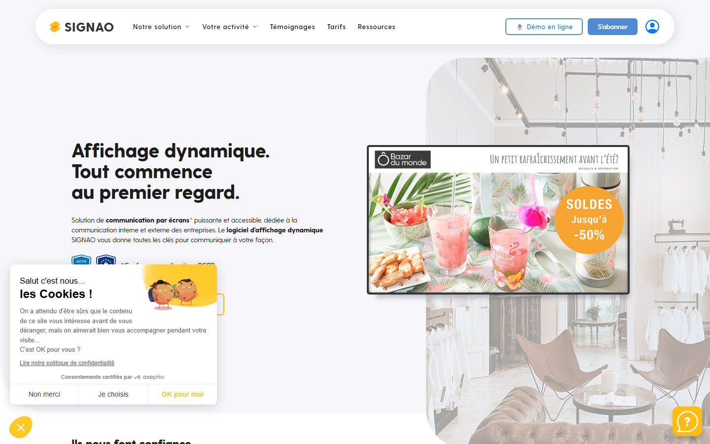 Aperçu du site de SIGNAO