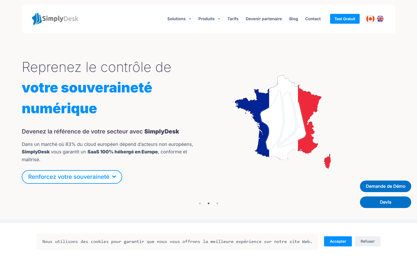 Aperçu du site de PCI