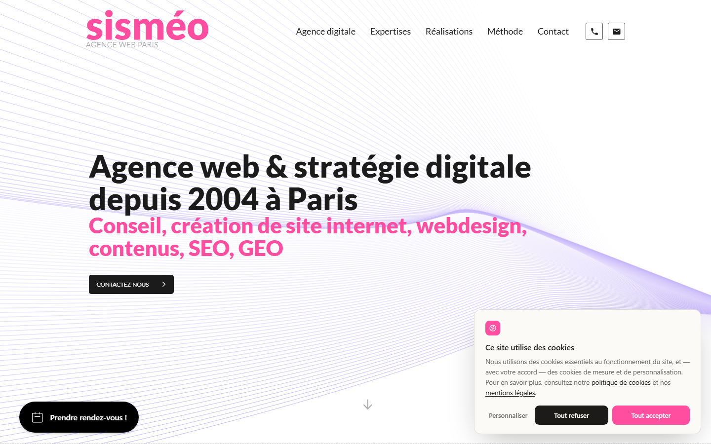 Aperçu du site de SISMEO