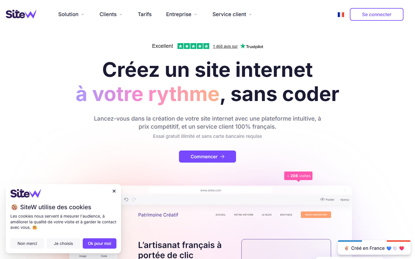 Aperçu du site de SITEW.COM