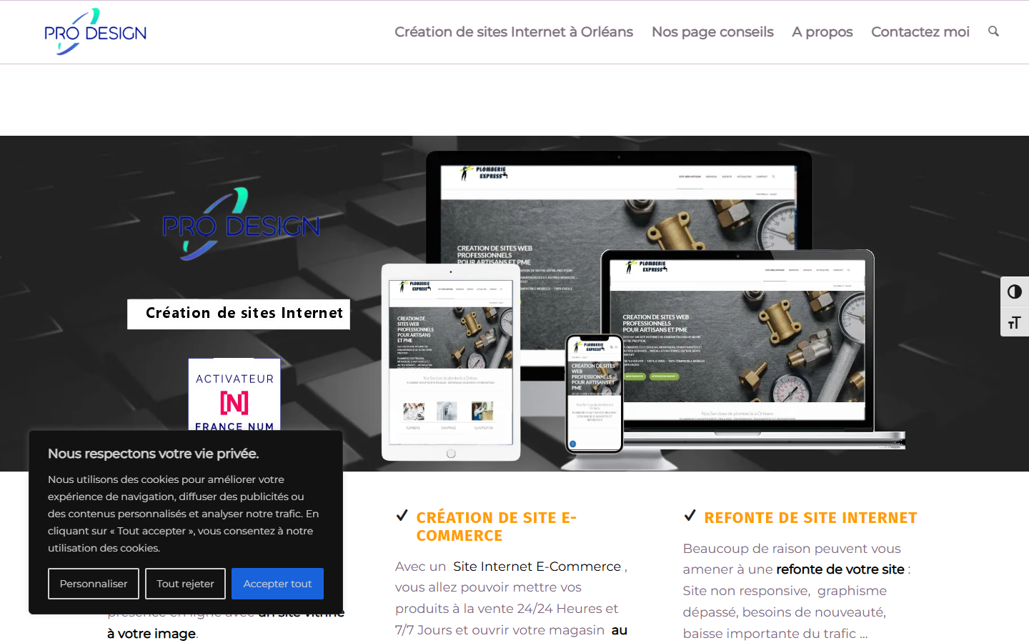 Aperçu du site de SITEWEBPRODESIGN
