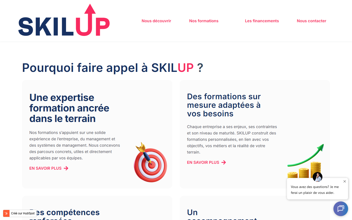 Aperçu du site de SKILUP