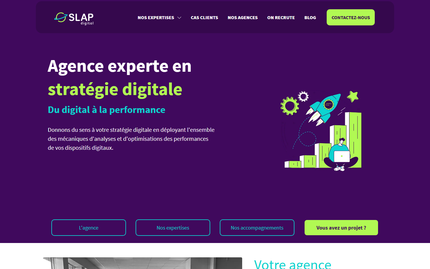 Aperçu du site de SLAP DIGITAL