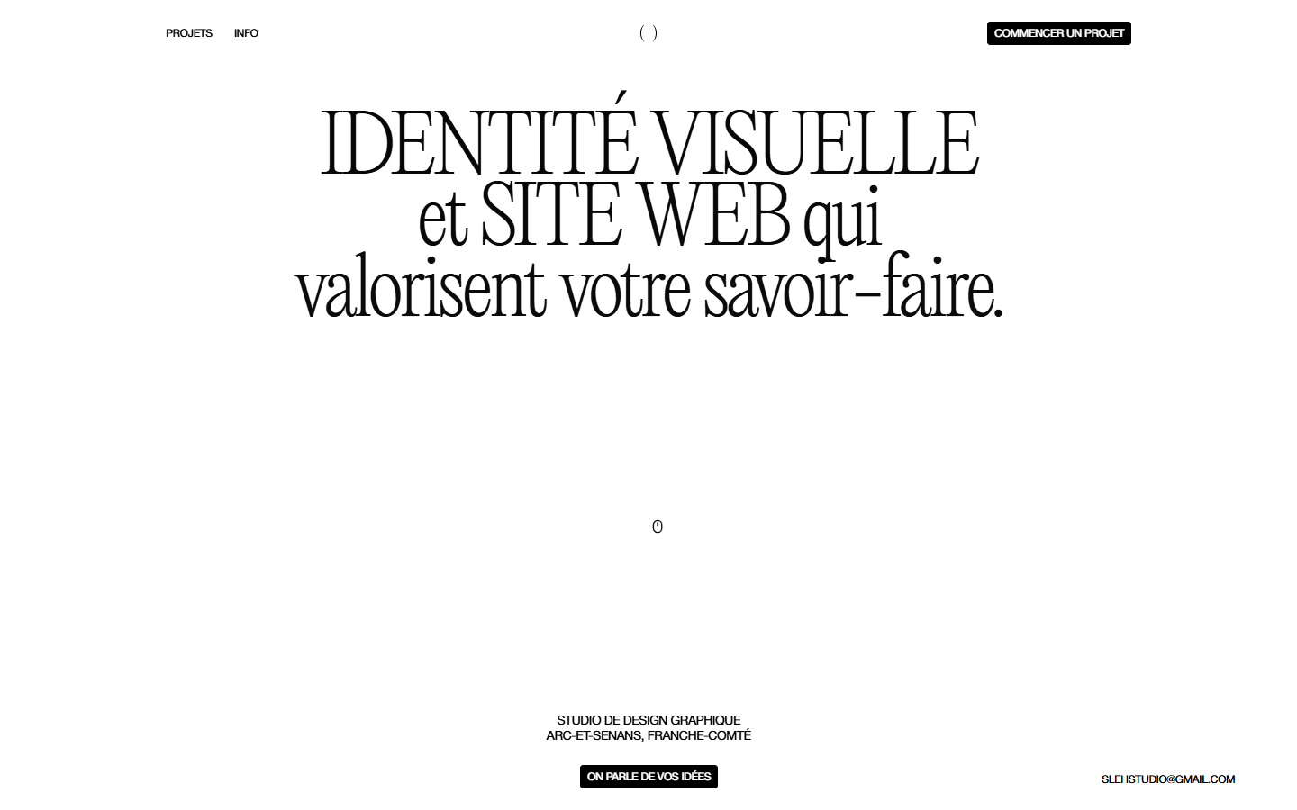 Aperçu du site de SlehStudio