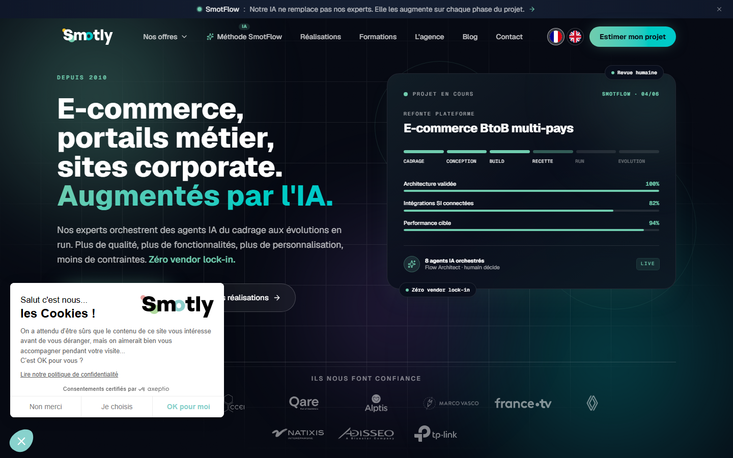Aperçu du site de SMOTLY