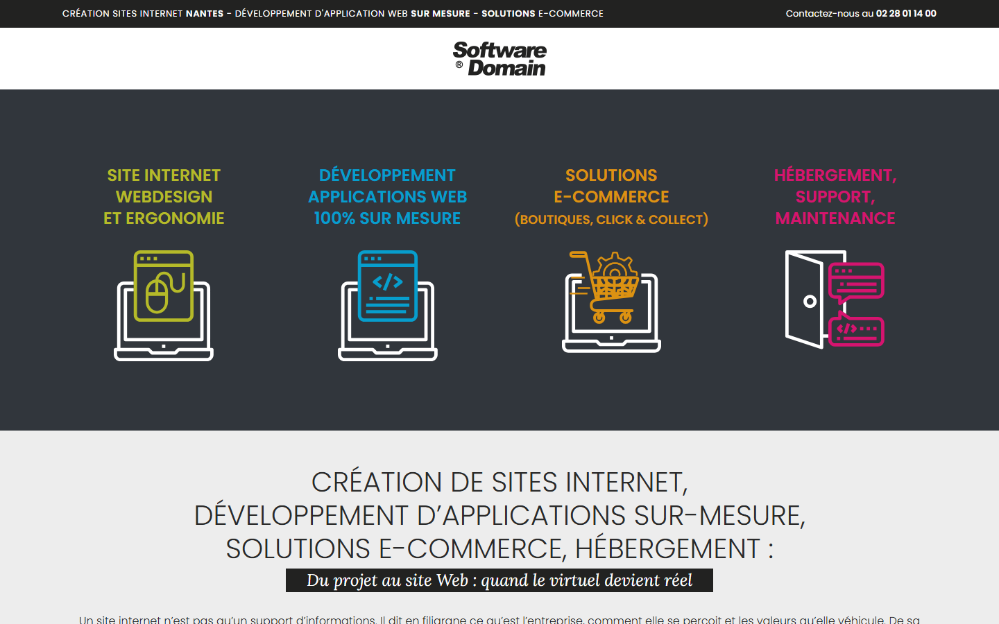 Aperçu du site de SOFTWARE DOMAIN