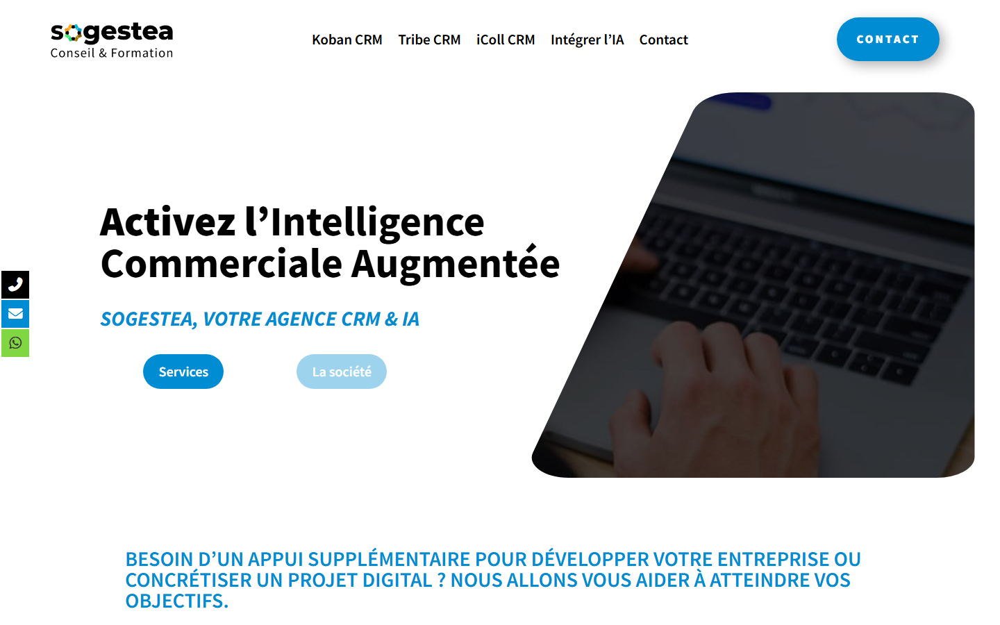 Aperçu du site de SOGESTEA Conseil et Formation