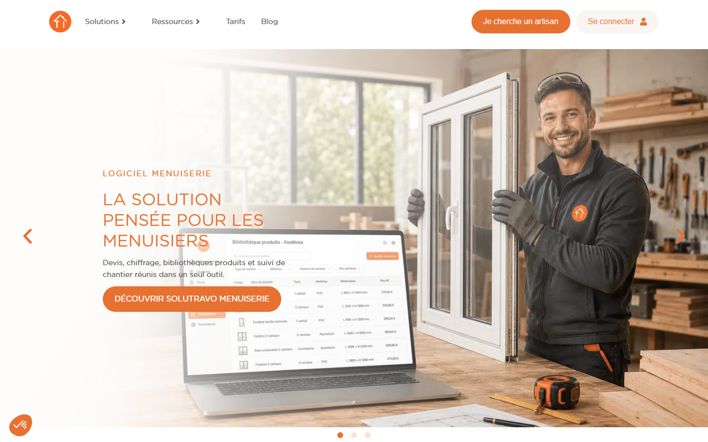 Aperçu du site de Solutravo.fr