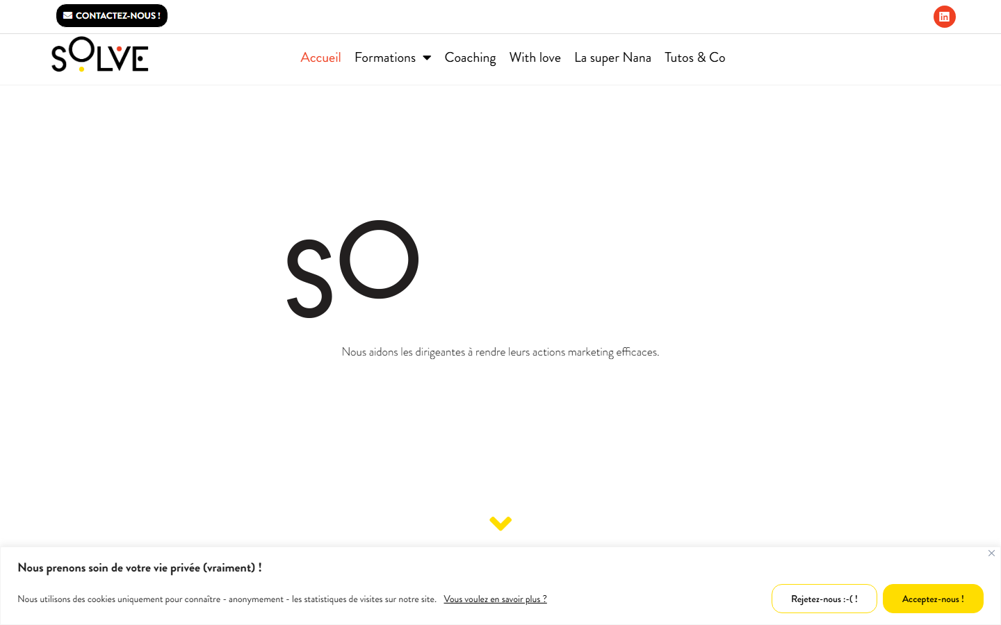 Aperçu du site de Solve