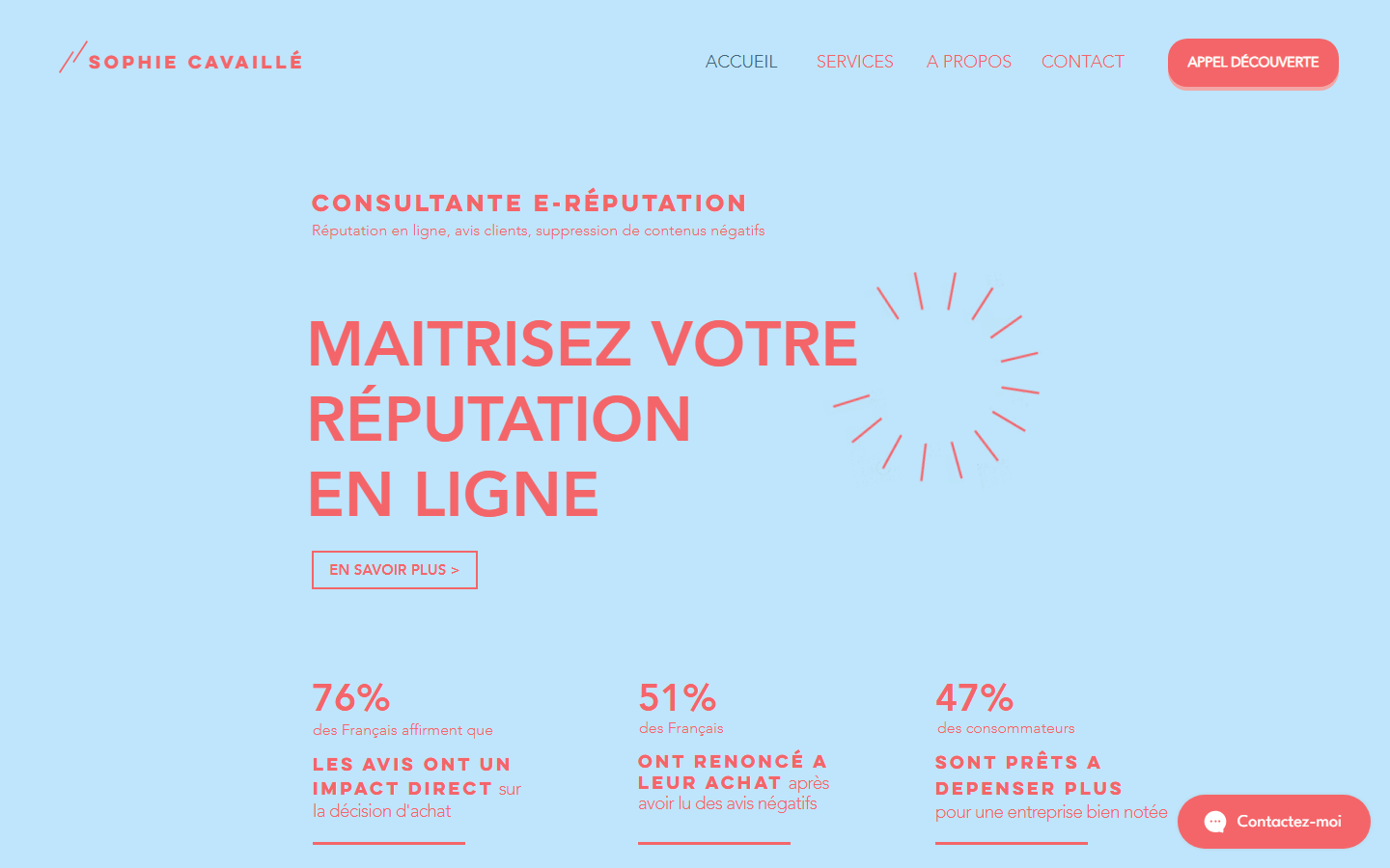 Aperçu du site de Sophie Cavaillé