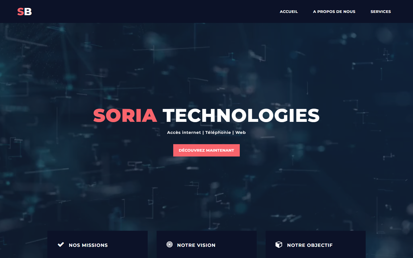 Aperçu du site de SORIA TECHNOLOGIES