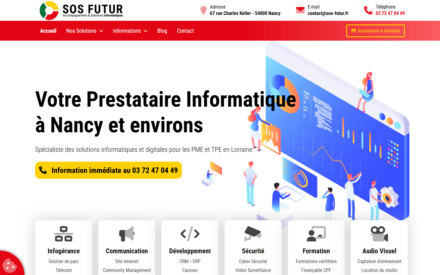 Aperçu du site de SOS FUTUR