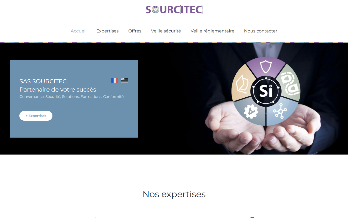 Aperçu du site de SOURCITEC