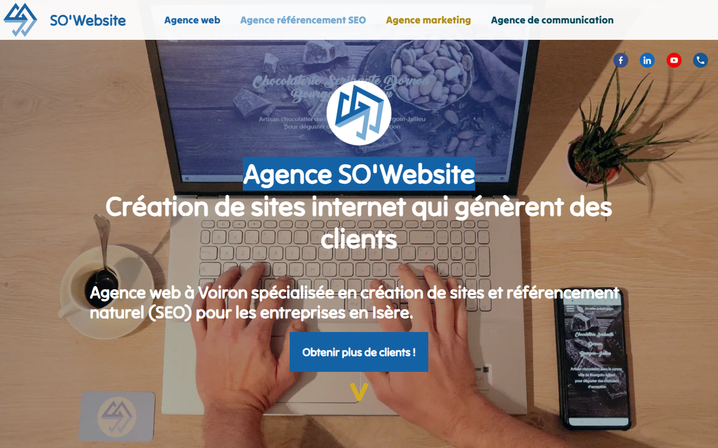 Aperçu du site de AGENCE WEB SOWEBSITE